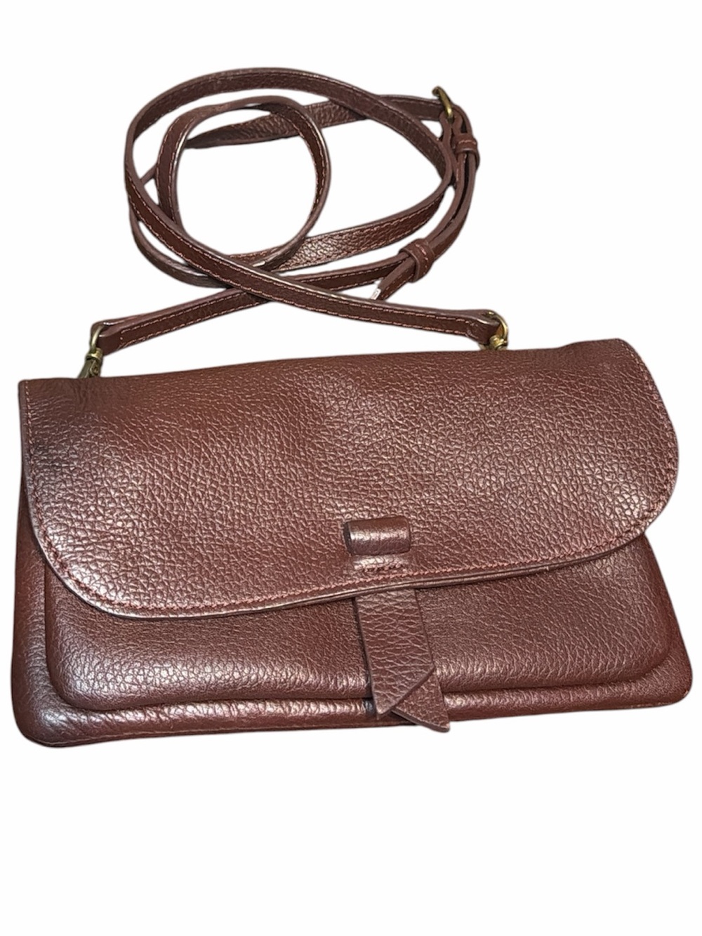 Lucky Brand Classic Brown Leather Crossbody Bag